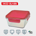 Glass Food Storage Containers Set With Red Lids - 10pcs